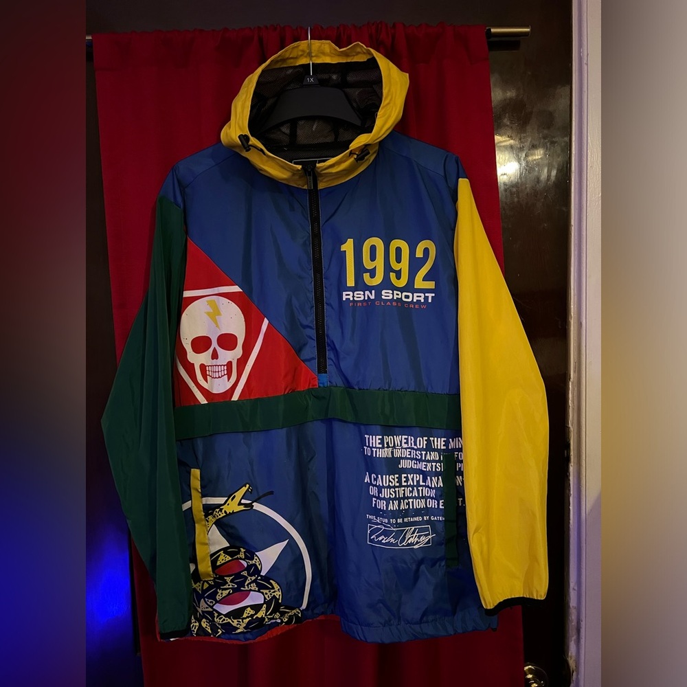Reason Streetwear Outerwear First Class Nylon Half-Zip Pullover Jacket